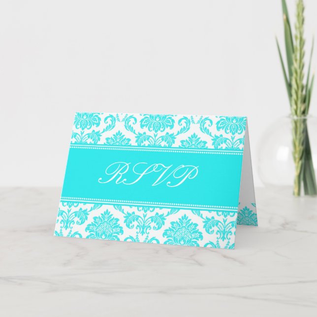 Damask RSVP Card (Front)