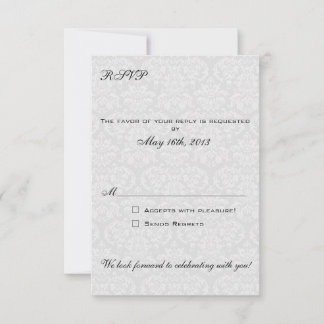 Damask RSVP Cards coordinate with Las Vegas Invite