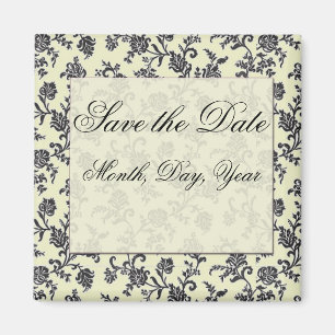Damask Save the Date Magnet
