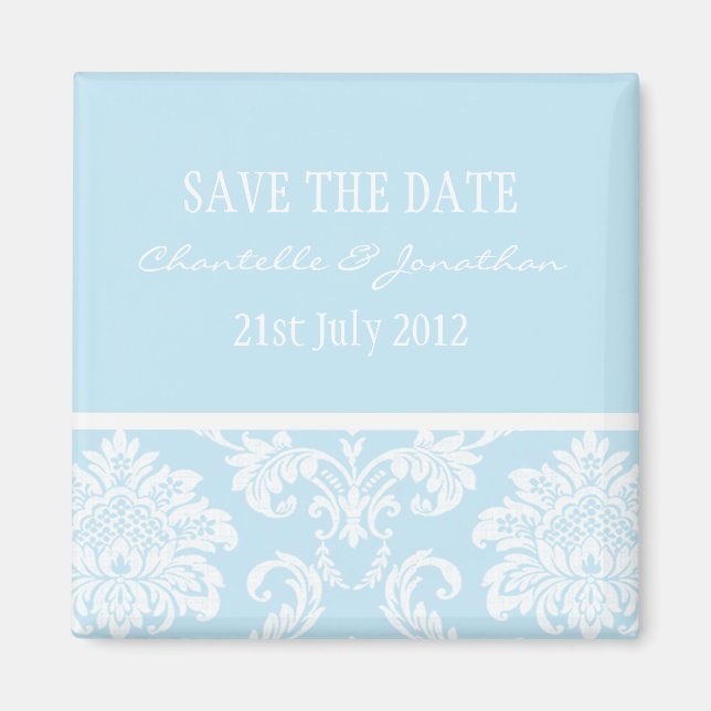 Damask Save The Date Magnet (Front)