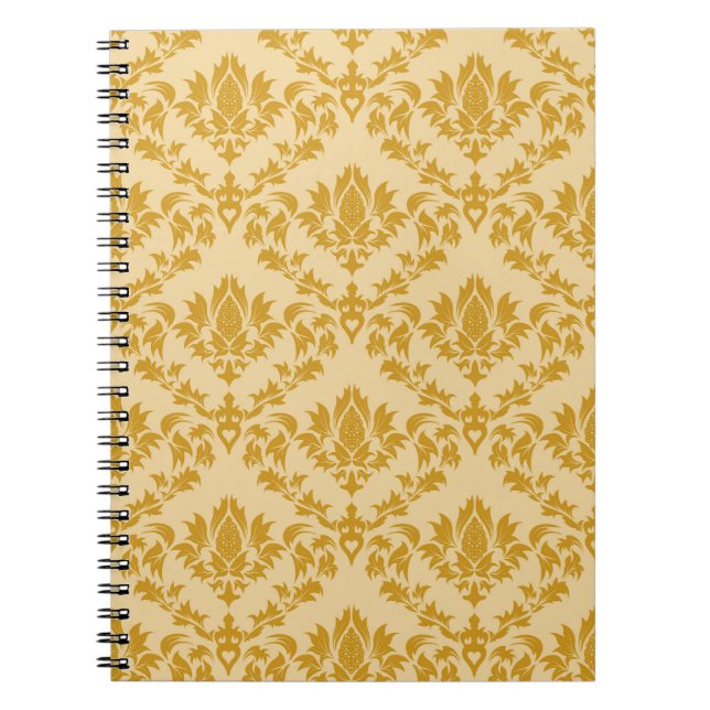 Damask seamless backgroundpattern, abstract, antiq notebook (Front)