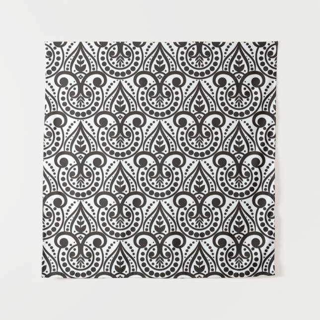 Damask seamless floral pattern. Vintage vintage il Tapestry (Front)