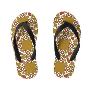 Damask seamless: vintage pattern background kid's thongs