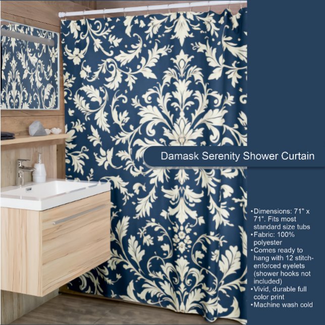 Damask Serenity Shower Curtain (Creator Uploaded)