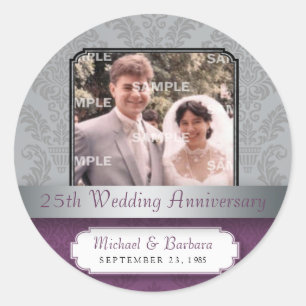 Damask Silver (25th) Anniversary sticker