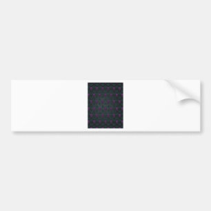 DAMASK SKULL TEAL PURPLE BUMPER STICKER
