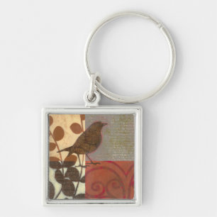 Damask Sparrow Key Ring