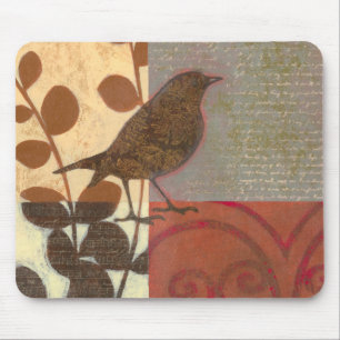 Damask Sparrow Mouse Pad
