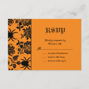 Damask Spider RSVP Card