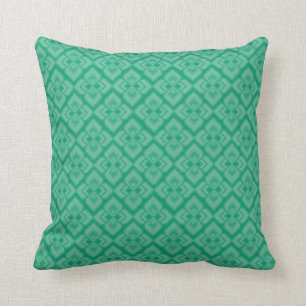 Damask spring mint green toned pillow