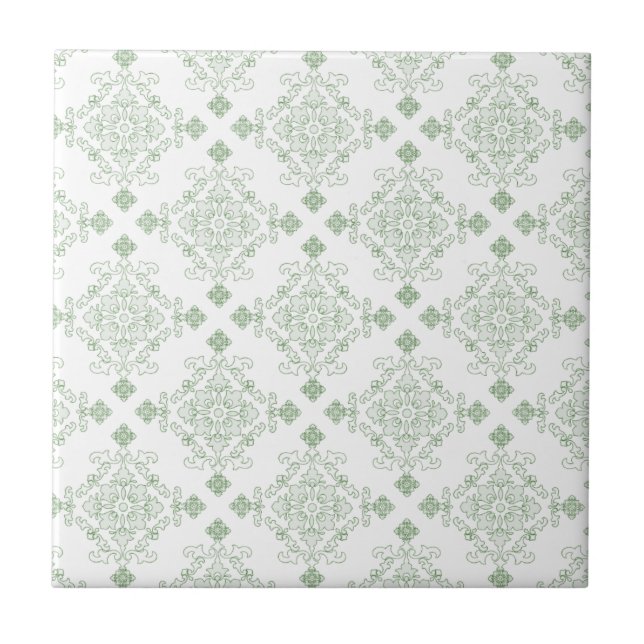 Damask style ceramic tile (Front)