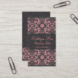 Damask Swirls Lace Liquorice Custom Profile Card
