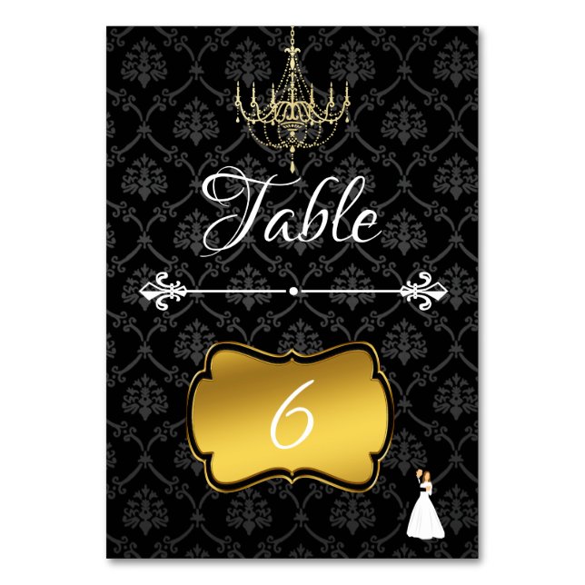 Damask Table Number (Front)