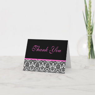 Damask Thank You Card