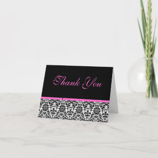 Damask Thank You Card
