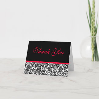 Damask Thank You Card