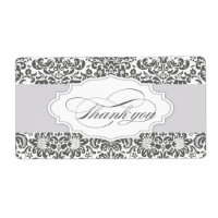 damask thank you label