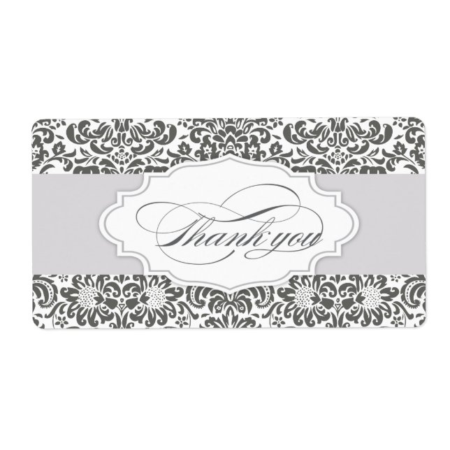 damask thank you label (Front)