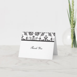 Damask Thank You Note Card