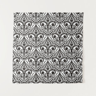 Damask tubes floral pattern. Vintage vintage Tapestry