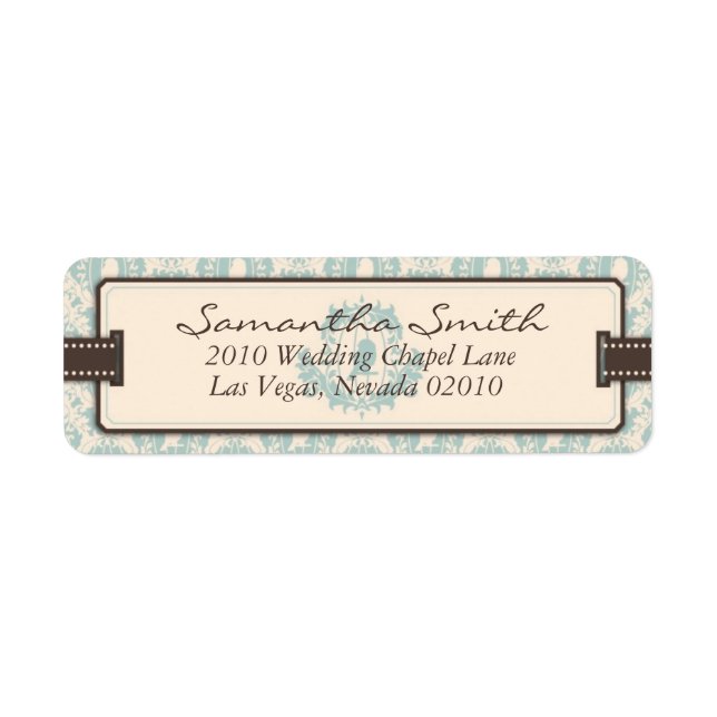 Damask Tweets Return Label B Return Address Label (Front)