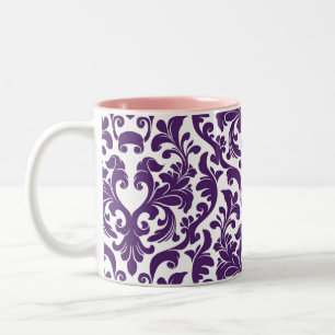 Damask Two-Tone Coffee Mug
