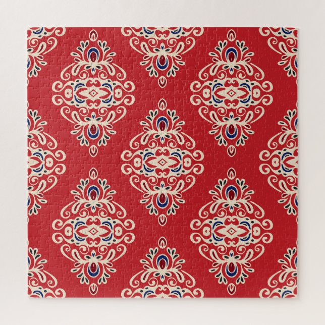 Damask Vintage: Flourish Seamless Pattern. Jigsaw Puzzle (Vertical)