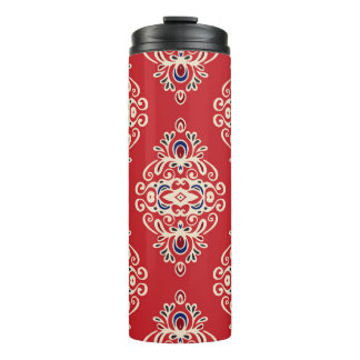Damask Vintage: Flourish Seamless Pattern. Thermal Tumbler