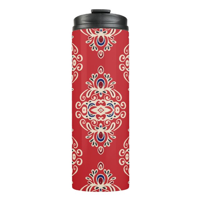 Damask Vintage: Flourish Seamless Pattern. Thermal Tumbler (Front)