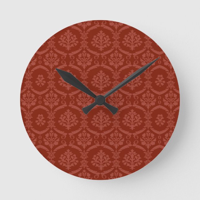 Damask wallpaper 3 round clock (Front)