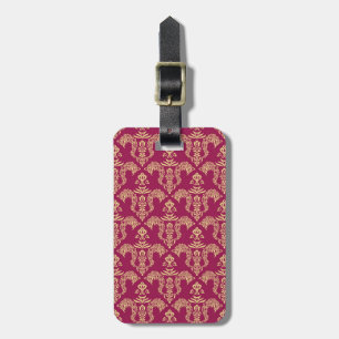 Damask wallpaper 4 luggage tag