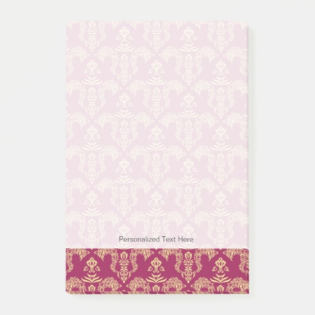 Damask wallpaper 4 post-it notes (Front)