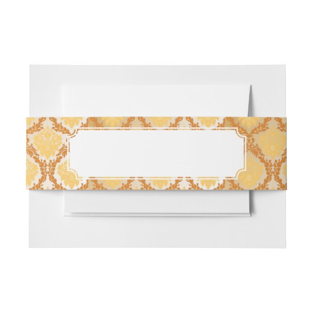 Damask wallpaper 5 invitation belly band (Front Example)