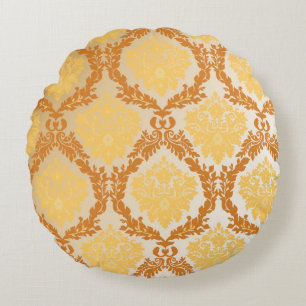 Damask wallpaper 5 round cushion