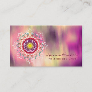 Damask Watercolor Cool Elegant Artist Vintage Business Card