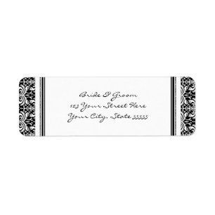 Damask Wedding Custom Return Address Labels