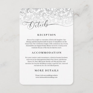 Damask Wedding Details Enclosure Card