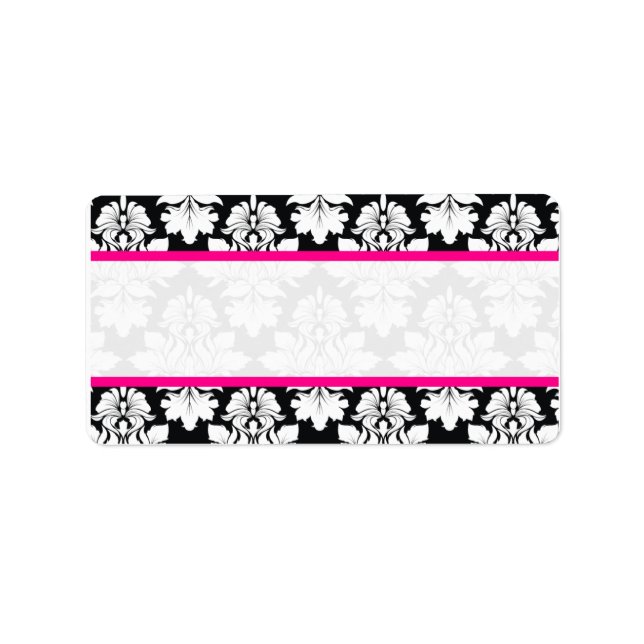 Damask Wedding Envelope Address Labels (Front)