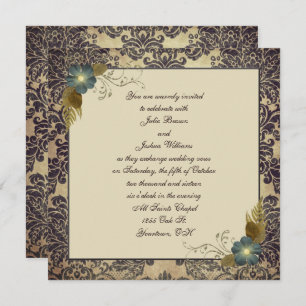 Damask Wedding Invitation