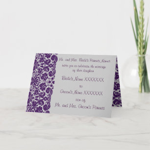 Damask Wedding Invitation-Choose BackGround Invitation