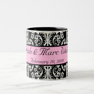 Damask wedding mug