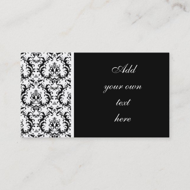 Damask Wedding Planner Business Cards (Front)