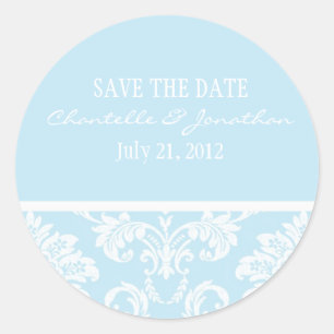 Damask Wedding Sticker