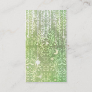 Damask Wildflowers, MADAM VALESKA in GREEN Business Card