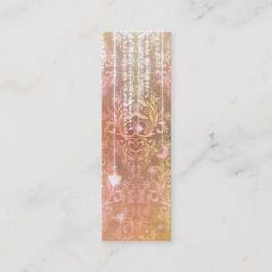 Damask Wildflowers, MADAM VALESKA in Orange Mini Business Card