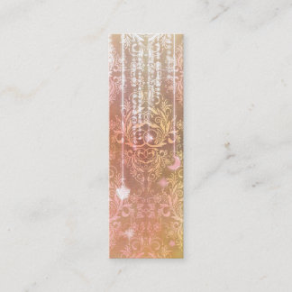 Damask Wildflowers, MADAM VALESKA in Orange Mini Business Card