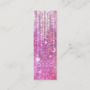 Damask Wildflowers, MADAM VALESKA in Pink Mini Business Card