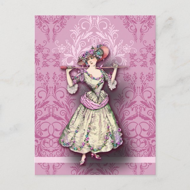 Damask Wildflowers, MARIE ROSETTE Postcard (Front)