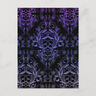 Damask Wildflowers, MIDNIGHT MASQUERADE Postcard