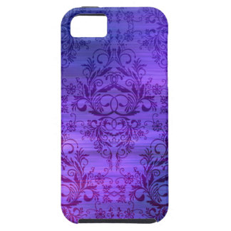 Damask Wildflowers, Oceanic in Purple and Blue Tough iPhone 5 Case